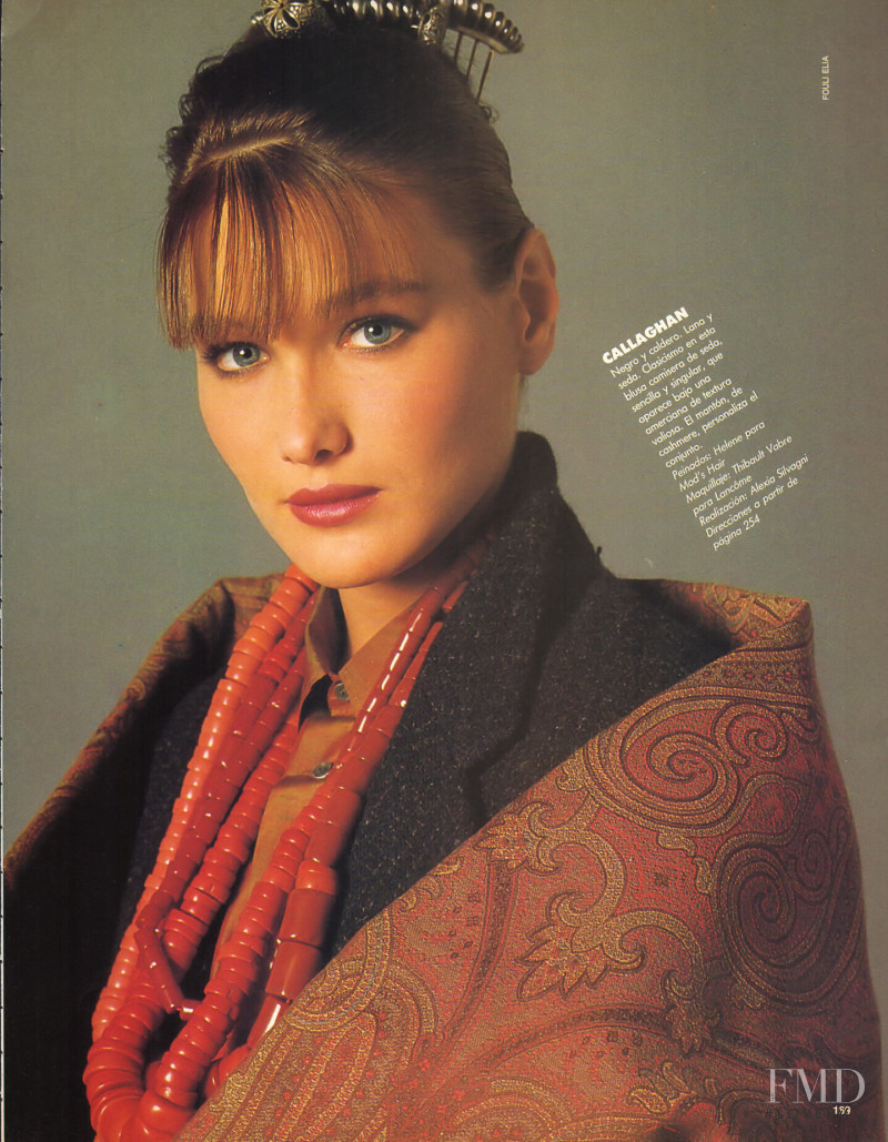 Carla Bruni featured in Toque Italiano, September 1987