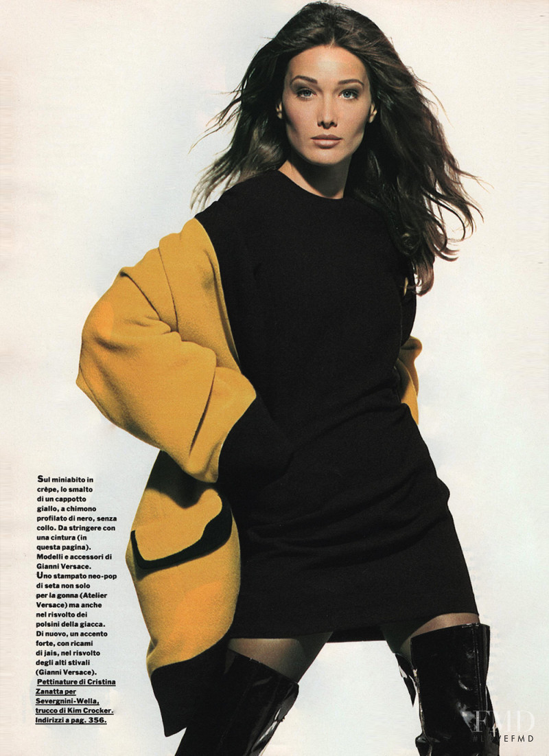 Carla Bruni featured in Audace, October 1991