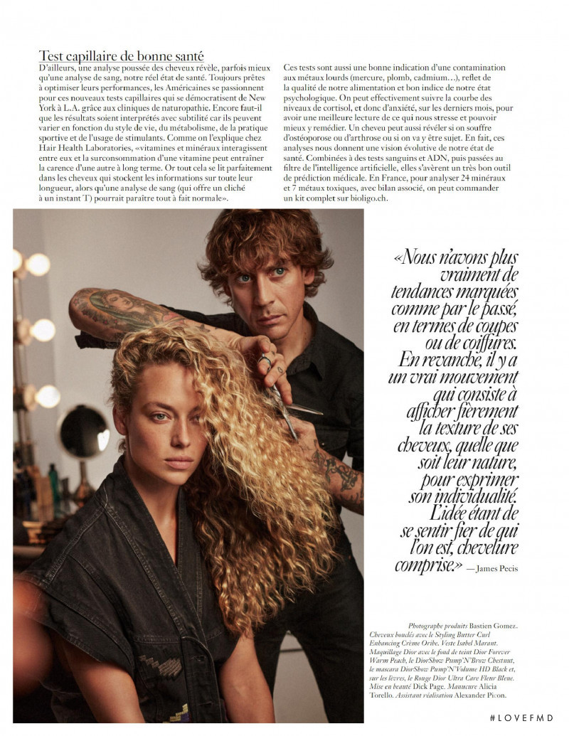 Hannah Ferguson featured in Beaute: Fierte Capillaire, March 2020