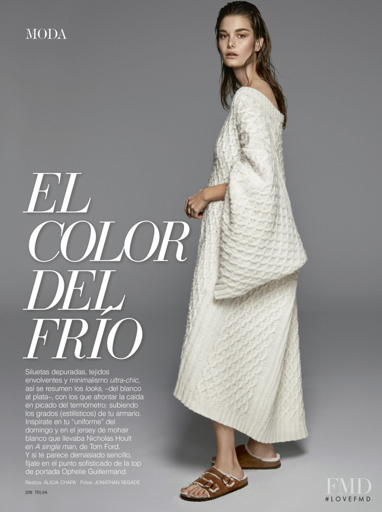 Ophélie Guillermand featured in El color Del Frio, December 2016