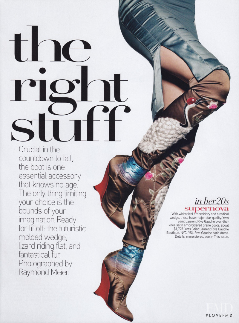 Caroline Trentini featured in The Right Stuff, August 2004