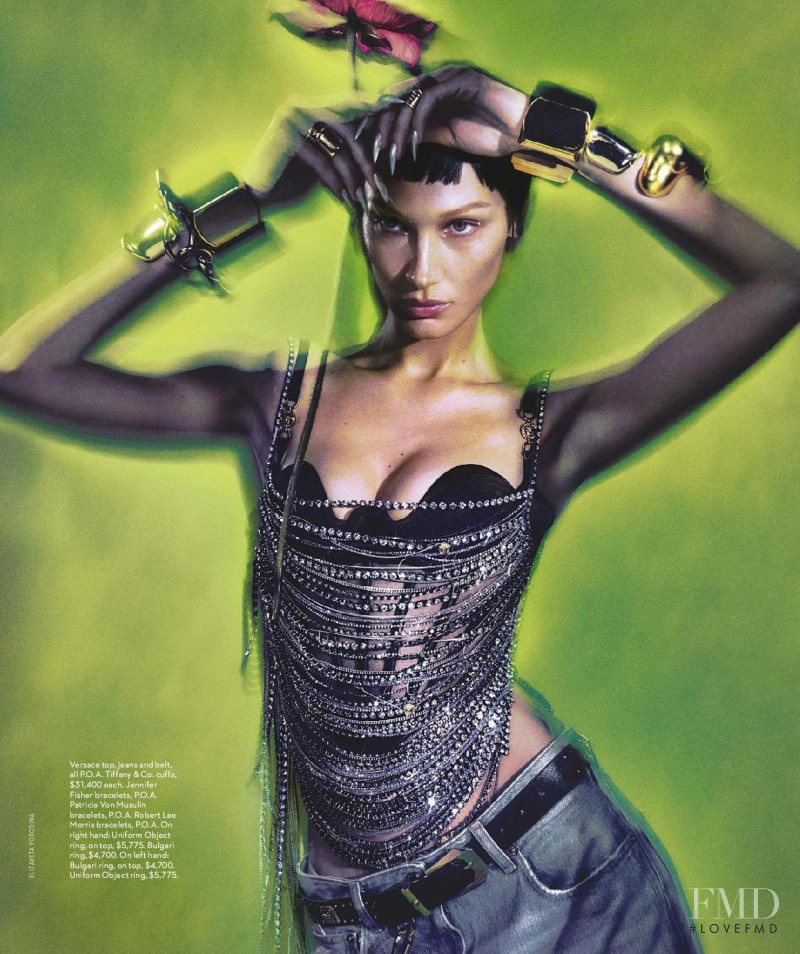 Bella Hadid featured in Liquid Assets, August 2022