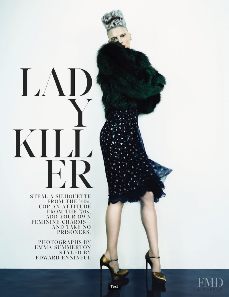 Kristen McMenamy featured in Lady Killer, March 2013