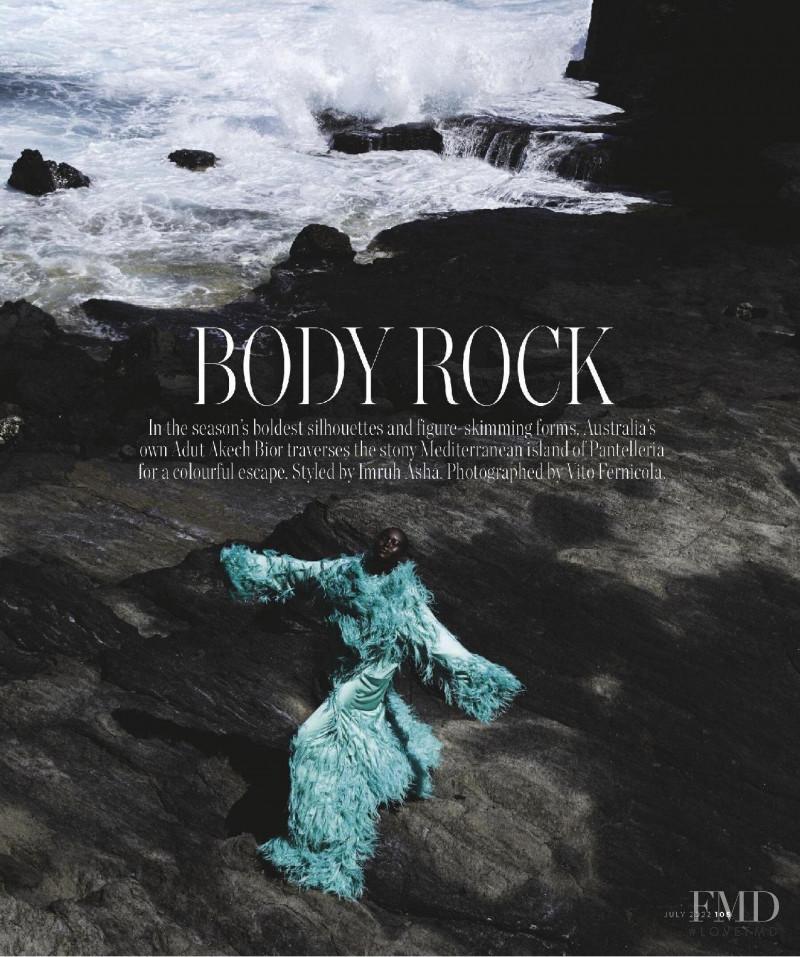 Adut Akech Bior featured in Body Rock, July 2022