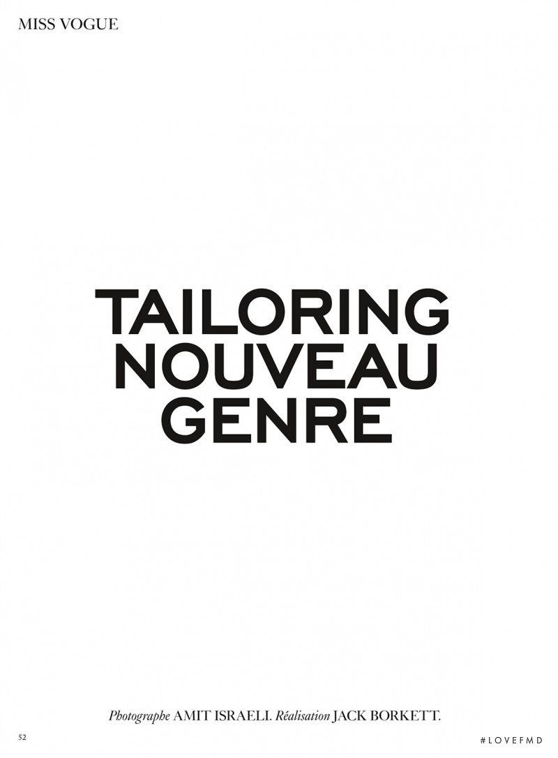 Tailoring Nouveau Genre, August 2022