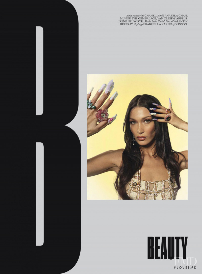 Bella Hadid featured in Hot Tips, April 2022