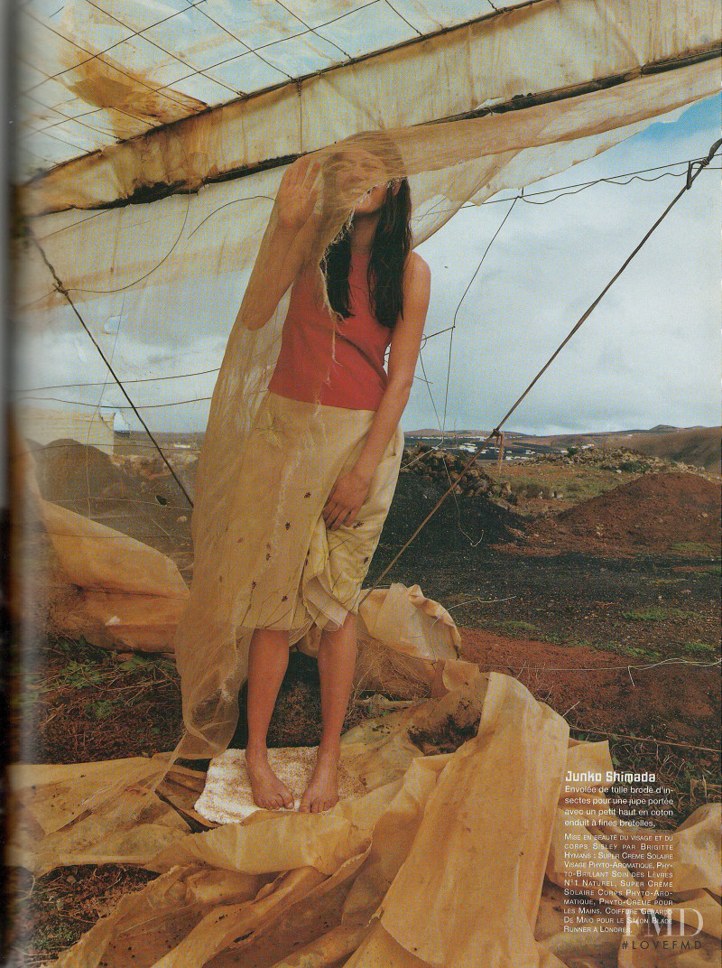 Caroline Forsling featured in Un ete ... epure, March 1999