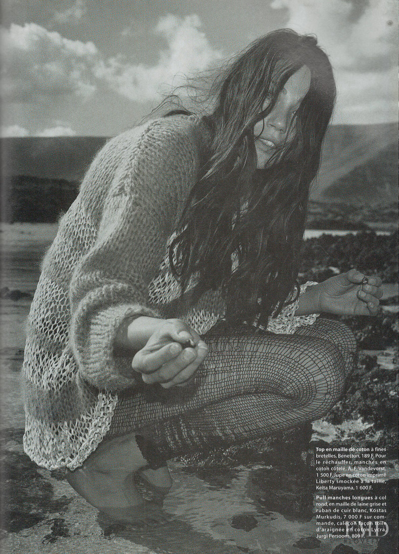 Caroline Forsling featured in Tricots de Plage, May 1999