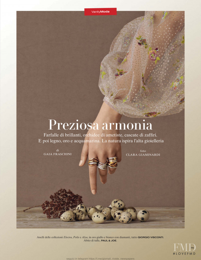 Sara Dijkink featured in Preziosa Armonia, February 2020