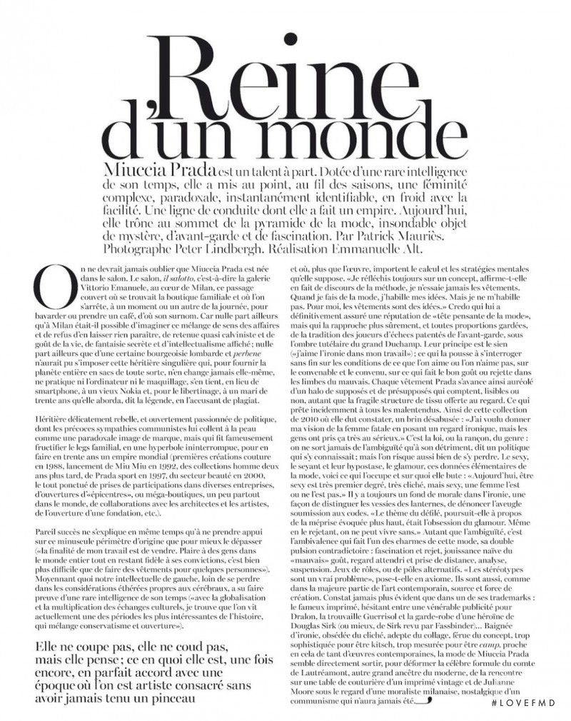 Reine D\'Un Monde, March 2013