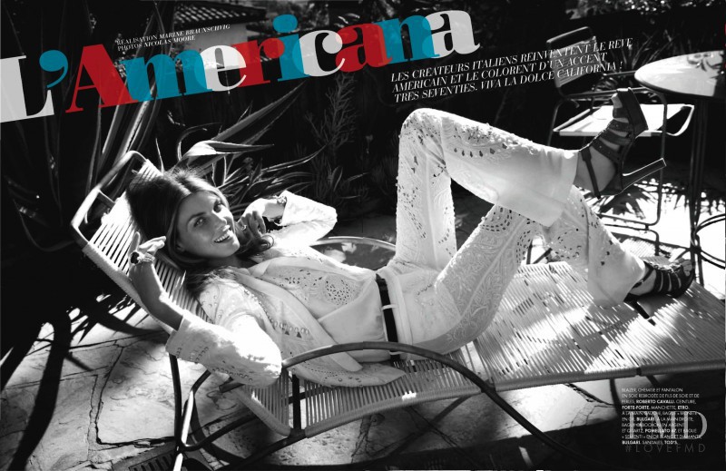 Angela Lindvall featured in L\'Americana, February 2013