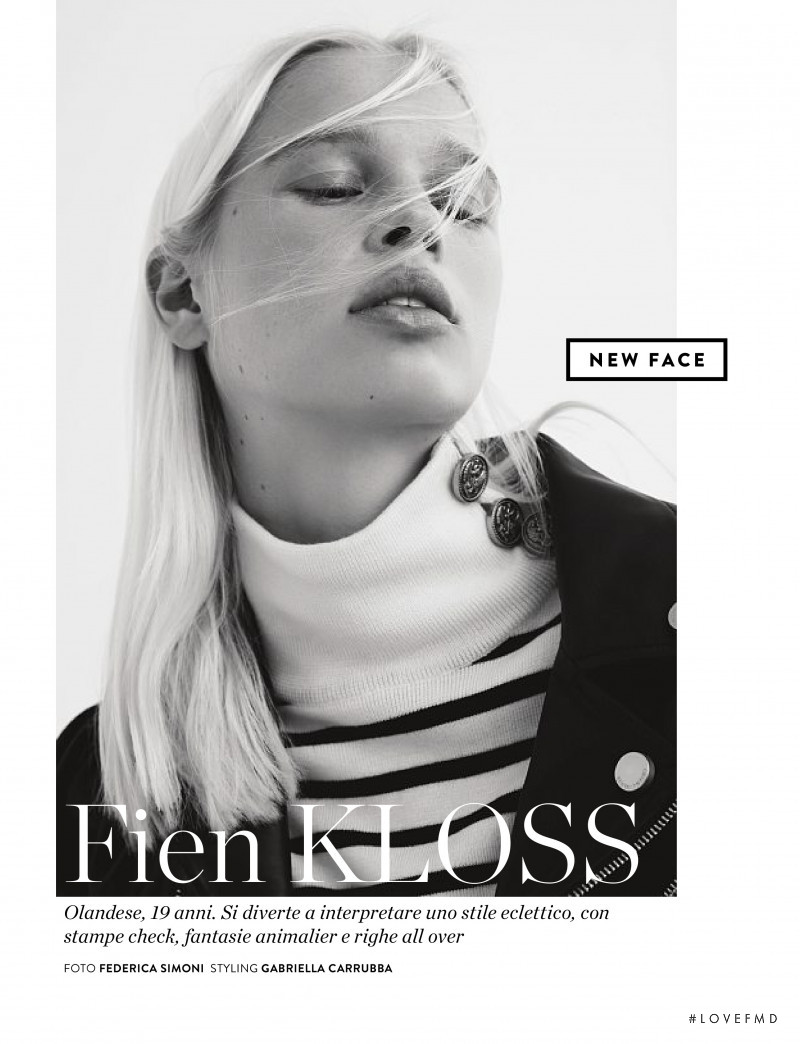 Fien Kloos featured in New Face: Fien Kloss, September 2020