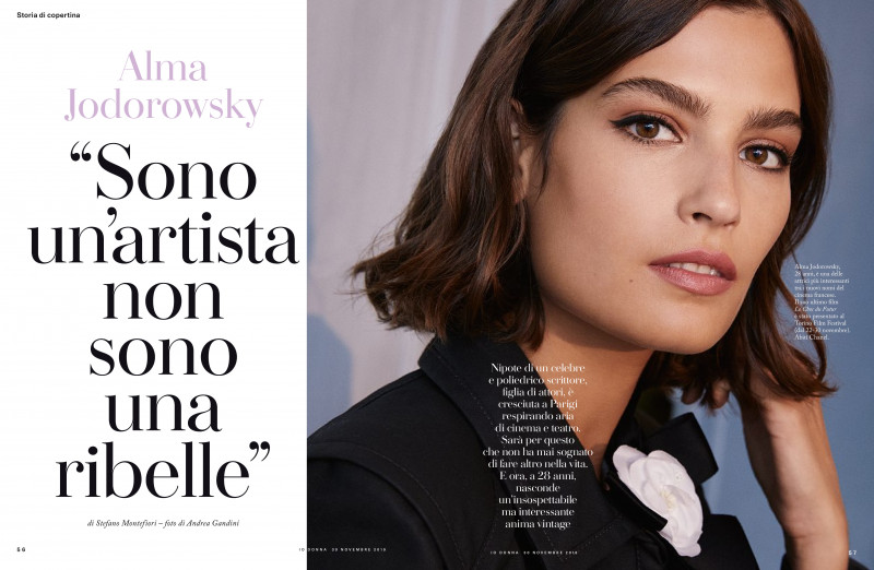 Alma Jodorowsky featured in Sono Un Artista Non Sono Una Ribelle, November 2019