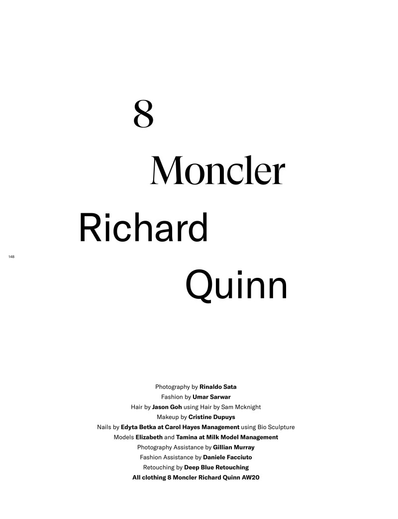 8 Moncler Richard Quinn, September 2020