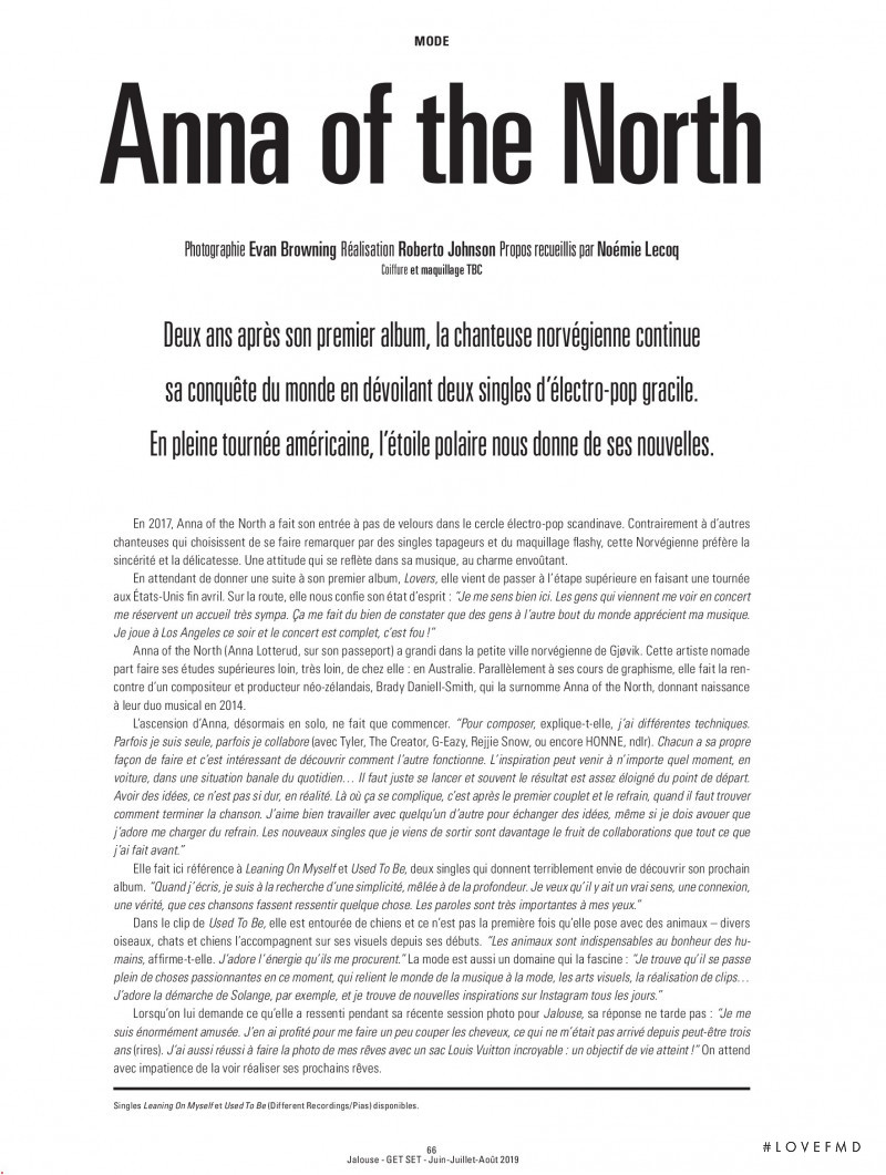 Anna of the North, June 2019