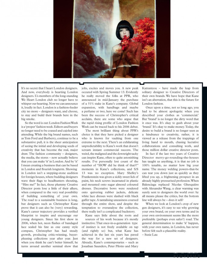 Mae Lapres featured in The London Now II: All Hail The Kane, March 2013