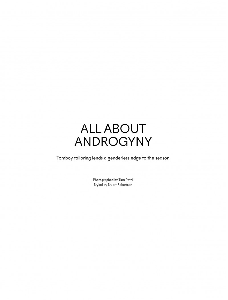 All About Androgyny, April 2019