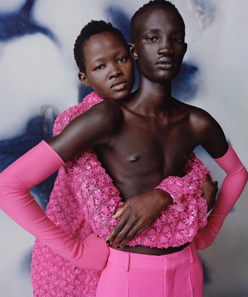Anyiel Majok featured in Valentino Pink PP, September 2022