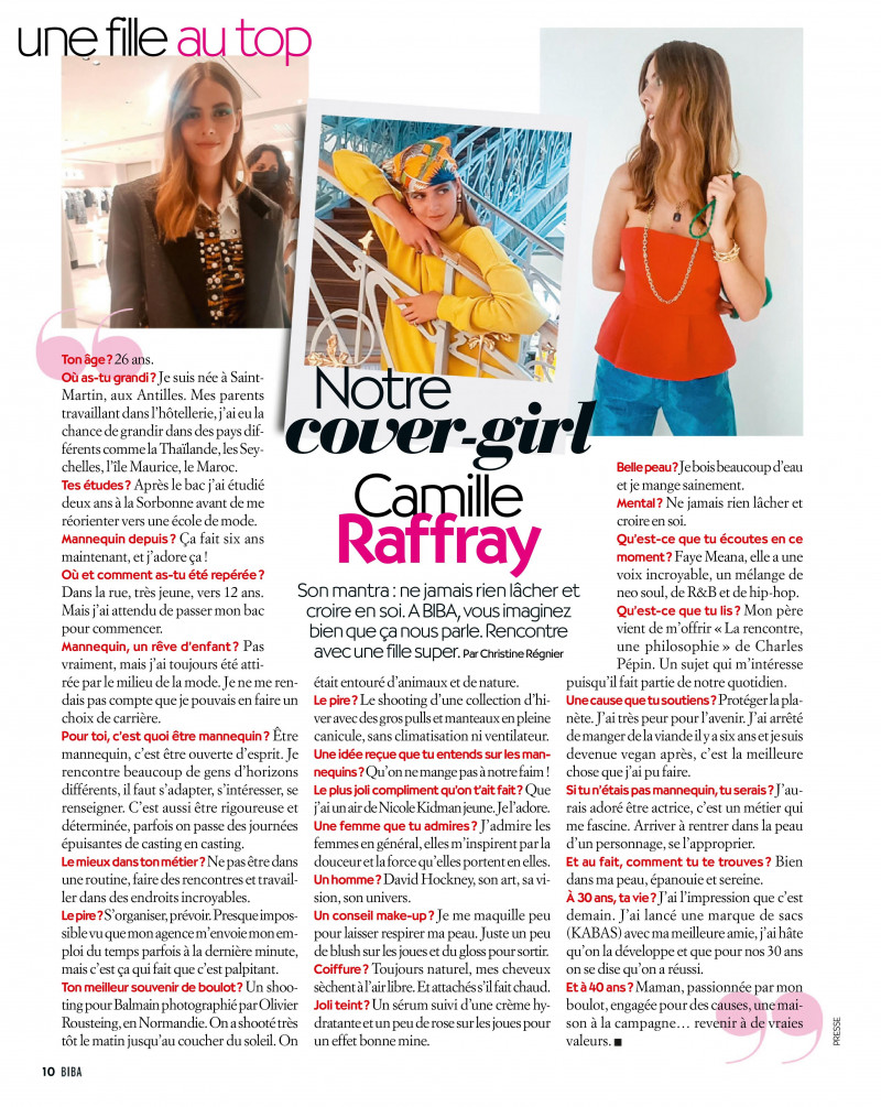 Camille Raffray featured in Une allure folle, September 2021