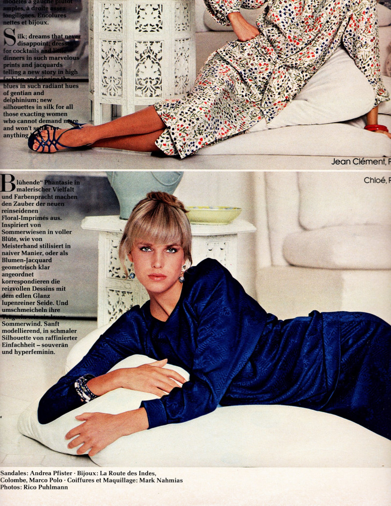 Anette Stai featured in Amoureuses de le Soie, April 1982