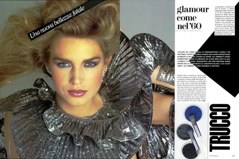 Anette Stai featured in Trucco, July 1983