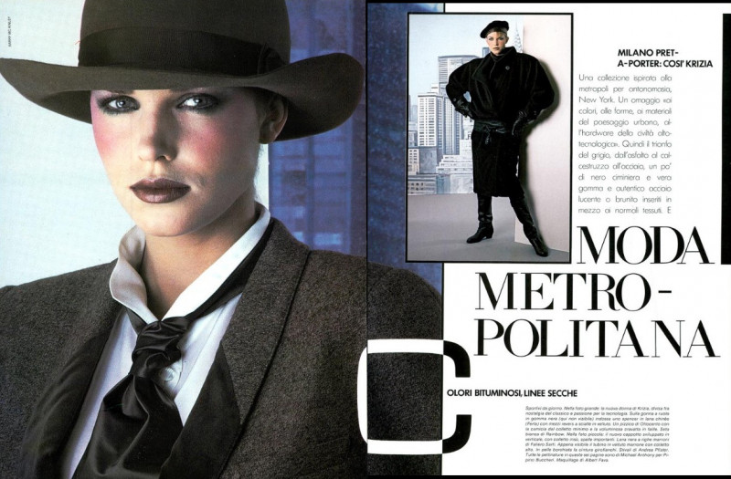 Anette Stai featured in Moda metropolitana, July 1983