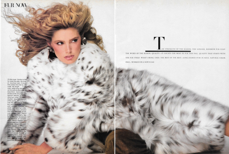 Anette Stai featured in Fur Now | A Special Vogue Report, August 1981