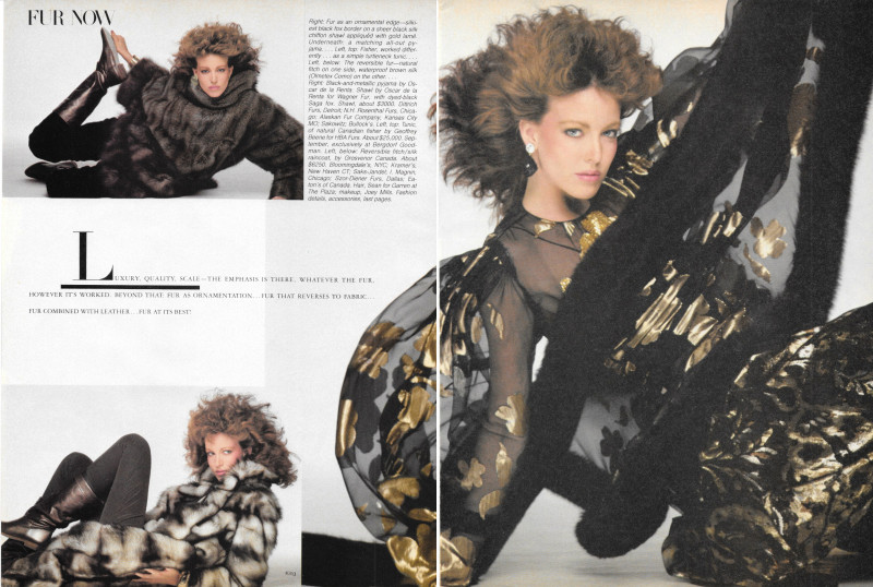 Anette Stai featured in Fur Now | A Special Vogue Report, August 1981