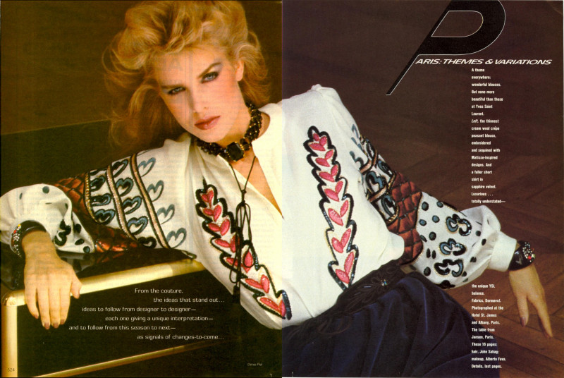 Anette Stai featured in Paris: Themes & Variations , October 1981