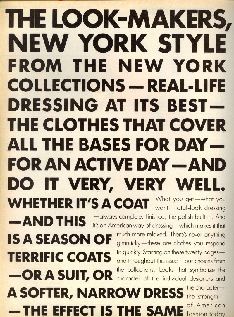 The Look-Makers - The Best Real-Life Day Dressing, September 1982