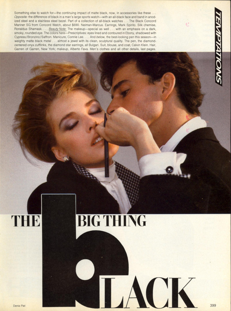 Anette Stai featured in Black - The Big Thing, November 1982
