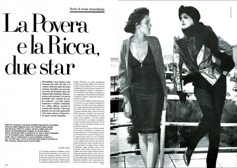 Simonetta Gianfelici featured in La Povera e la Ricca, due Star, December 1982