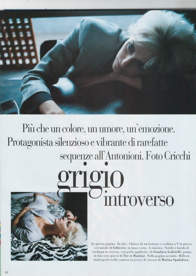 Simonetta Gianfelici featured in Grigio Introverso, April 1996
