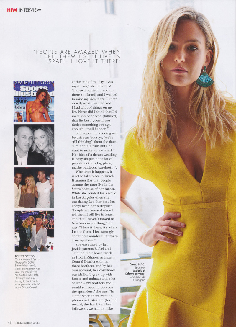 Bar Refaeli featured in Raising The Bar, August 2015