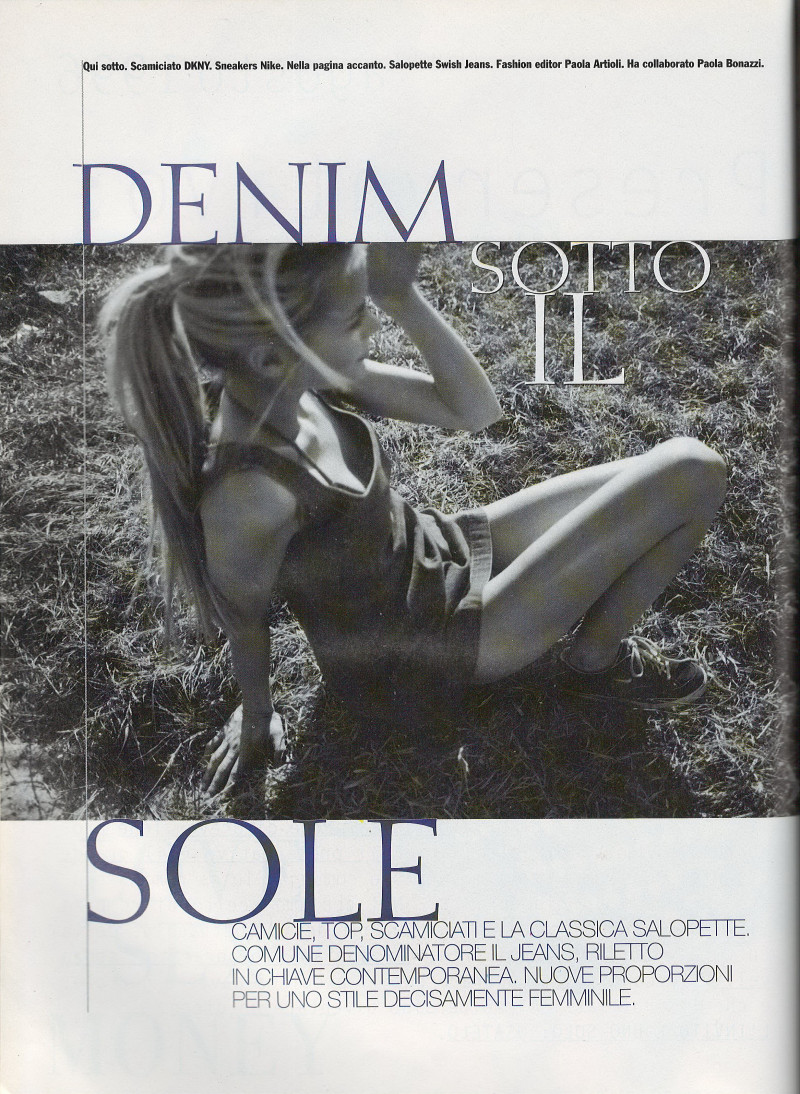 James Jaime King featured in Denim Sotto Il Sole, August 1996