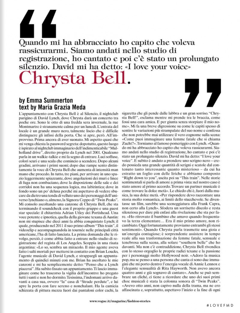 Chrysta Bell, February 2013