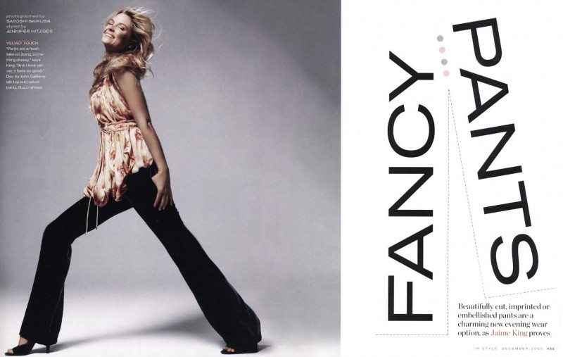 James Jaime King featured in Fancy Pants, December 2005