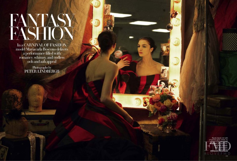 Mariacarla Boscono featured in Fantasy Fashion, December 2009