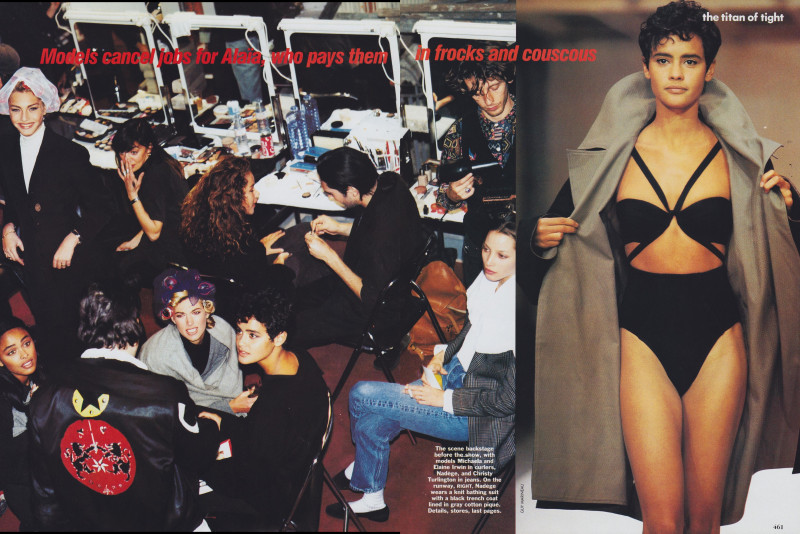 Christy Turlington featured in The Titan of Tight, March 1990