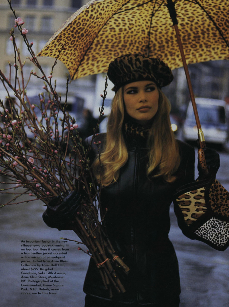 Claudia Schiffer featured in The Long View, July 1992