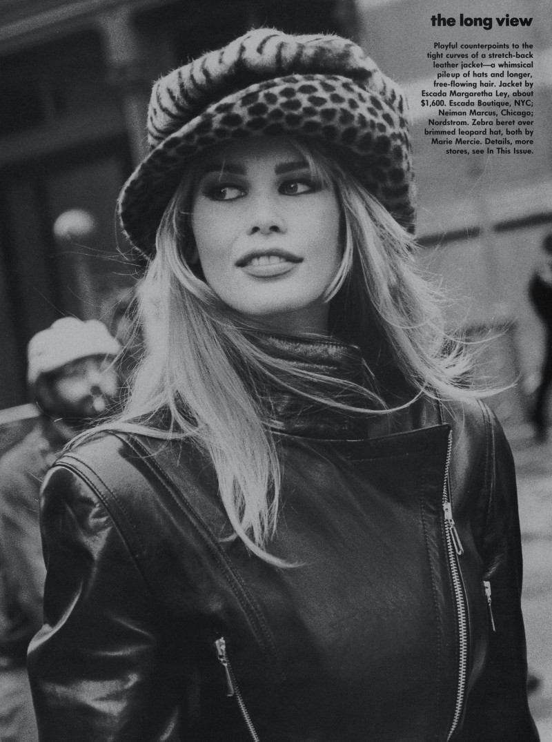 Claudia Schiffer featured in The Long View, July 1992