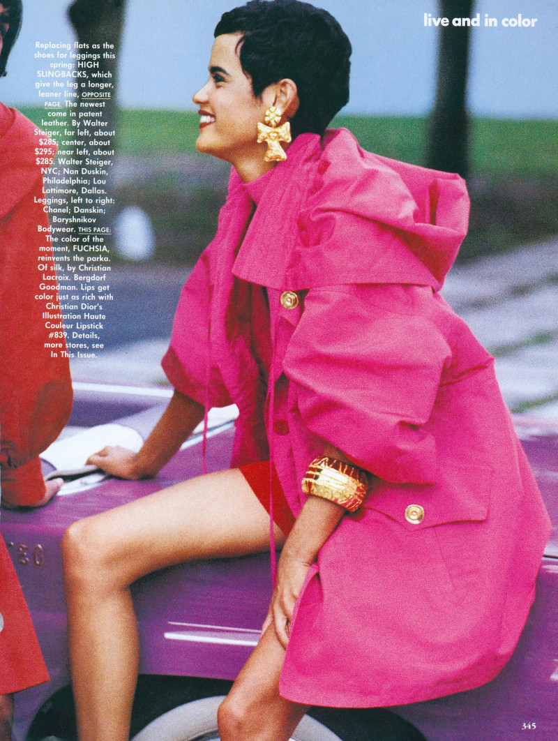 Nadege du Bospertus featured in The News: Live and in Color, March 1991