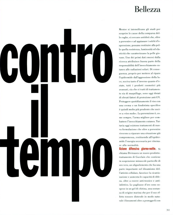 Bellezza: Contro il Tempo, March 1991