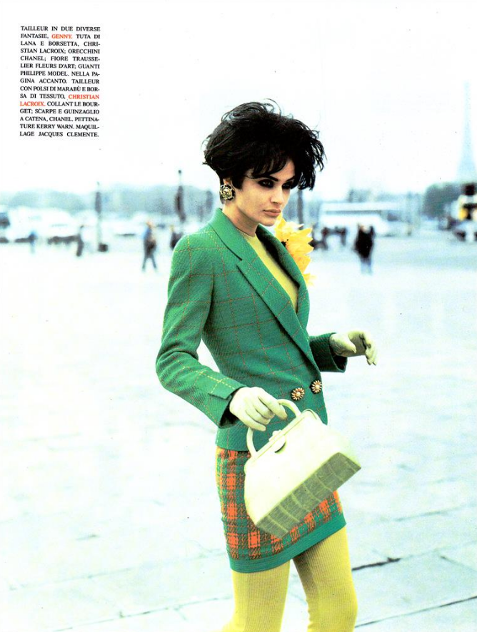 Helena Christensen featured in Tartan Mixture, September 1991