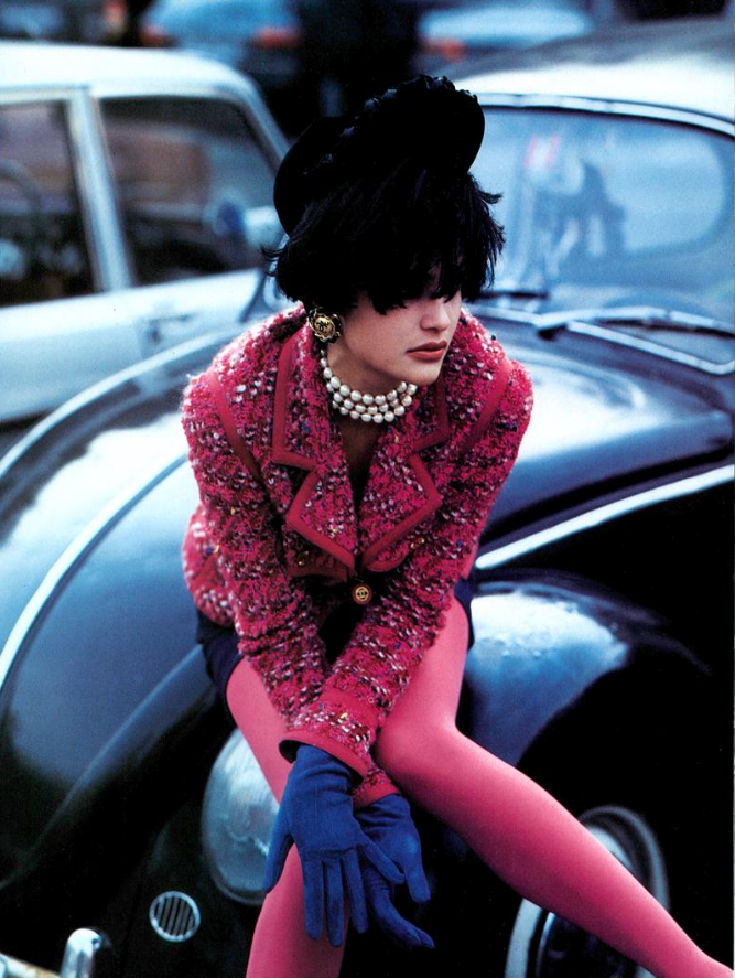 Helena Christensen featured in Tartan Mixture, September 1991