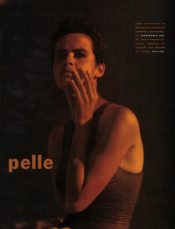 Nadege du Bospertus featured in seconda pelle, June 1990