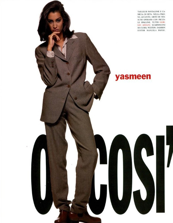 Yasmeen Ghauri featured in o cosi o cosi, October 1991
