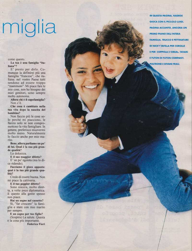 Nadege du Bospertus featured in Una top mdel in famiglia, November 1996