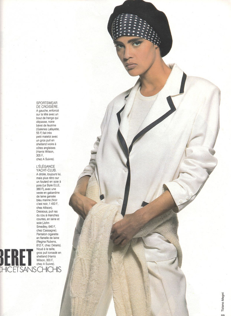 Nadege du Bospertus featured in Coup de chapeau au béret, February 1991