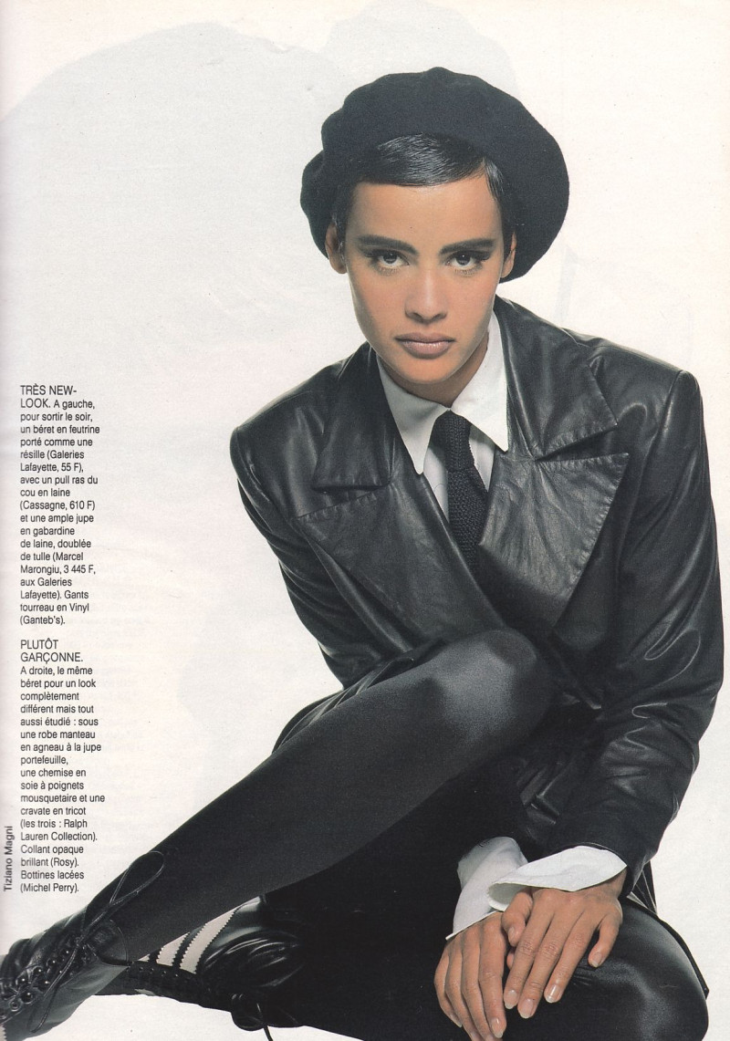 Nadege du Bospertus featured in Coup de chapeau au béret, February 1991